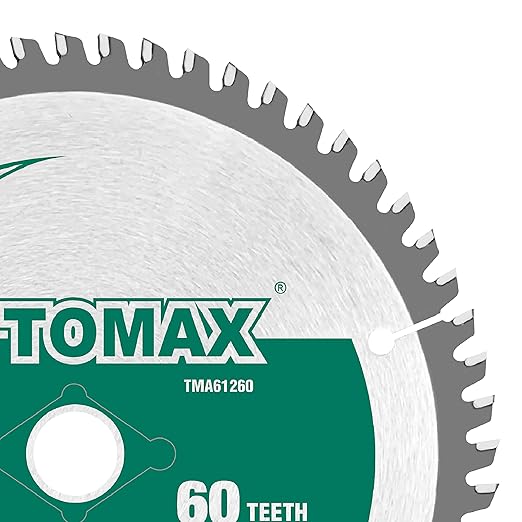 TOMAX 6-1/2-Inch 60 Tooth TCG Thin Aluminum and Non-Ferrous Metal Saw Blade with 5/8-Inch DMK Arbor