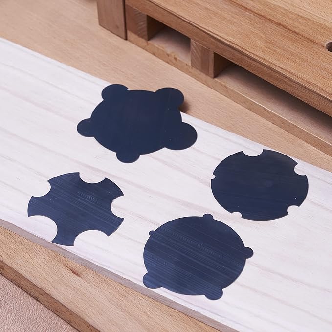 HERMIT TOOLS Pack of 4 Cabinet Scraper Card Set (4, 2Concave+2Convex)