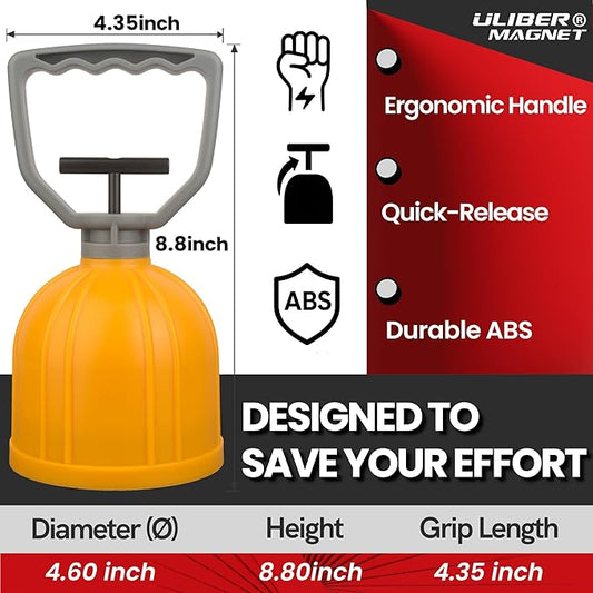 ULIBERMAGNET Magnetic Bulk Parts, Quick Release MagneticTransfer Pickup Tool Manual Lifter, Material Handling Magnet,Pickup Magnetic Sweeper for Small Metal Object,Nails,Nut,Screw, Tacks,Metal Scraps