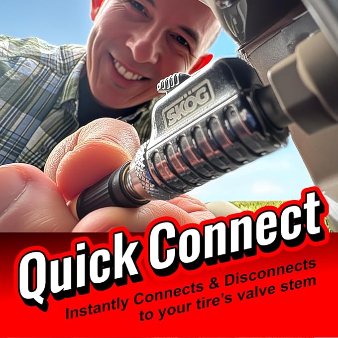 SK횜G Chuck Mates Platinum (2 Pack) Quick-Connect with Patented RatchetSeal Technology for Tire Inflators Open-Type