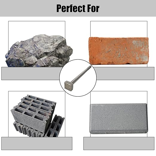 QTLCOHD 11 1/2 Inch SDS Max Bits 25 Tips Bushing Tool for Concrete Roughness Coating Remove Square Head for Rotary Hammer, Stone, Brick Wall