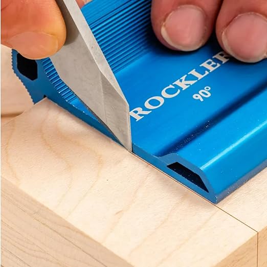 90째 Saddle Square - Anodized Aluminum Positioning Squares for Woodworking Tasks - Angle Clamps for Straight & Mitered Cuts - Easy Use Woodworking Hand Tools to Quickly Draw Accurate Layout Lines