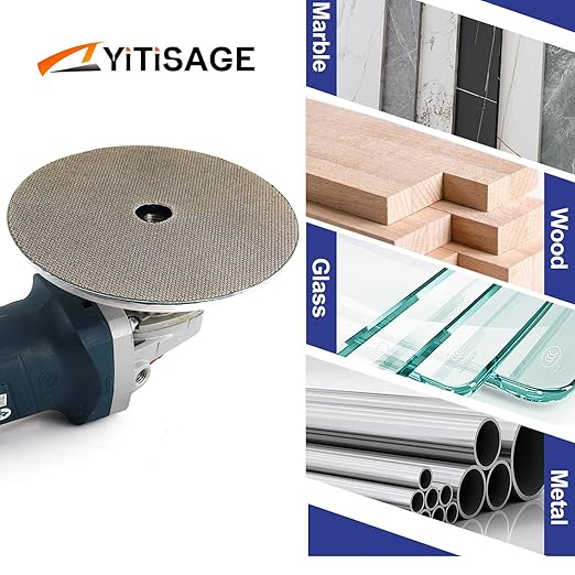 5 Inch Electroplated Diamond Grinding/Polishing Pads Sanding Granite Concrete Glass Metal Stone Grinding Disc(grit 60-1pc)
