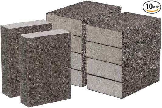 HARFINGTON 10pcs Medium Grit Sanding Sponge Blocks 180-240 Grit Foam Sanding Block for Polishing Kitchen Metal Wood Drywall, 100x70x25mm