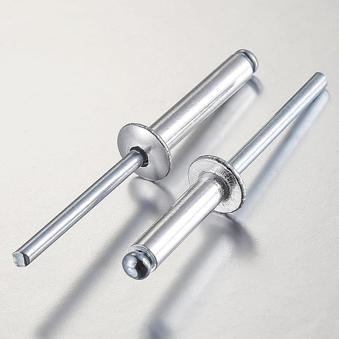 (300Pcs) 1/8"x1/2" Aluminum blind pro Rivets,Aluminum Grip and Steel Mandrel