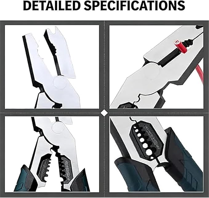 2026 New Industrial-Grade Multi-Function Cutting Pliers, Heavy-Duty 9-in-1 Multi-Functional Pliers Nail Puller/Wire Cutter/Stripper/Crimper?봀ompound Action Leverage Design for DIY & Home (1PC)