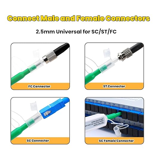 Fiber Optic Connector Cleaning Pen,Fiber Optic Cleaner Pen for 2.5mm Ferrules SC,FC,ST,SC/APC and FC/APC,800+ Clean Times