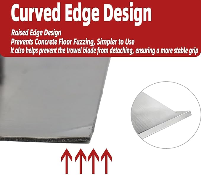 4-Pack 6 x 14-Inch Combination Trowel Blades Compatible with 38-Inch Concrete Trowel Machine for Concrete Floor Finishing Smoothing