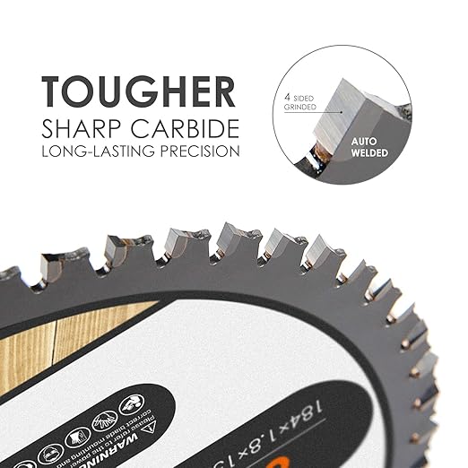 Luckyway 7-1/4 Inch Circular Saw Blade 60T Finish with 5/8 Inch Arbor TCT (Tungsten Carbide Tipped) Saw Blade for Cutting Wood