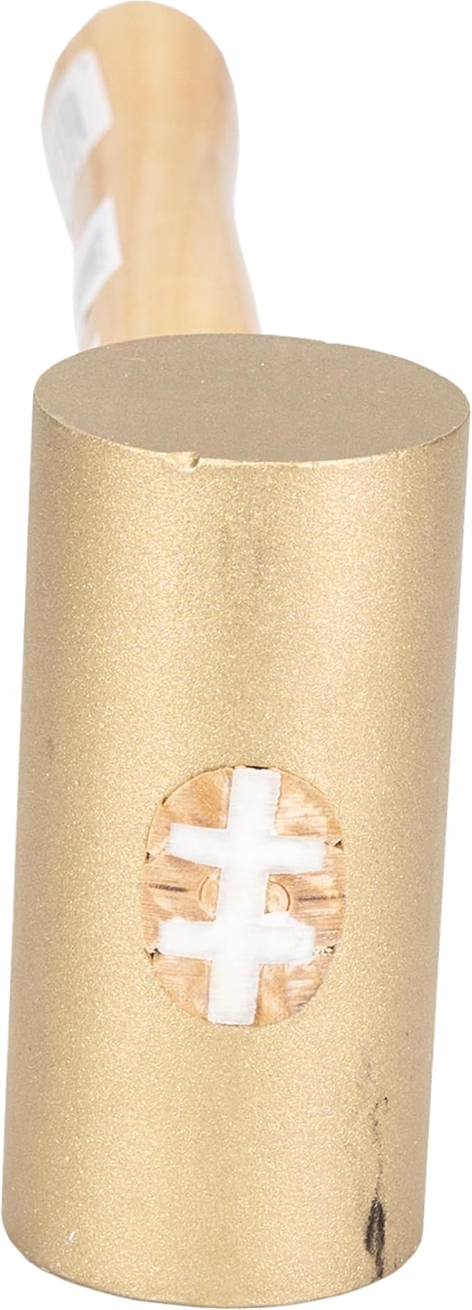 VAUGHAN Solid Brass Mallet, Non Sparking Non Marring 3.75 Lbs Head, Hickory Handle, BM200, VN59316