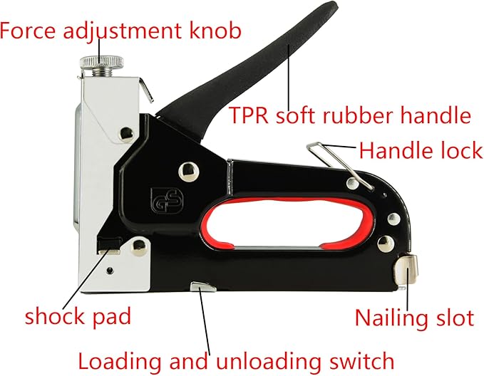 Heavy Duty Staple Gun for Wood & Fabric - 2100 Staples, Remover, Upholstery & Home Repair