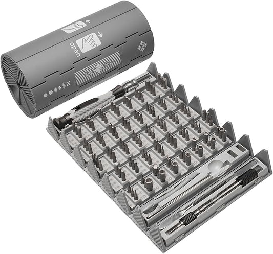 Precision Screwdriver Set, 126-in-1 Electronics Repair Tool Kit with CR-V Steel Bits, Magnetic Case, Flexible Shaft & Ergonomic Handle for Laptop, Phone, Watch, Game Console, Student & DIY Projects