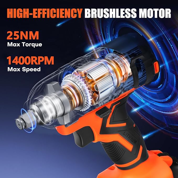 20v Drill Driver Set,Cordless Drill with Battery and Charger,LED Tools Kit,25+1 Torque Setting and 43pcs Drill Bits
