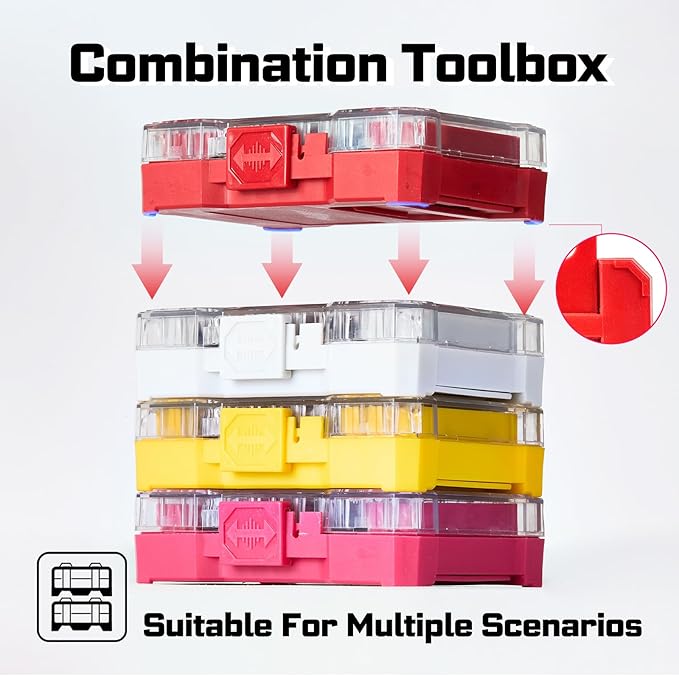 40Pieces Impact Screwdriver Bits Set, Magnetic S2 Steel Phillips/Square/Torx Insert Power Bits Tips,Impact Bit Holder and Nut Driver with Storage Box Case