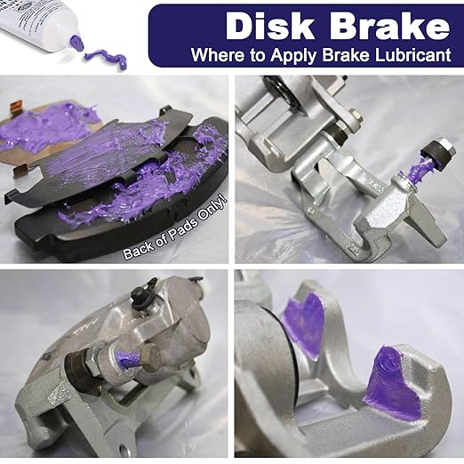 Brake Caliper Grease for Disc Brake Lubricant,Caliper Pin Pad Lube,High Temp Silicone Synthetic Ceramic Assembly Grease 1oz 2 Pcs