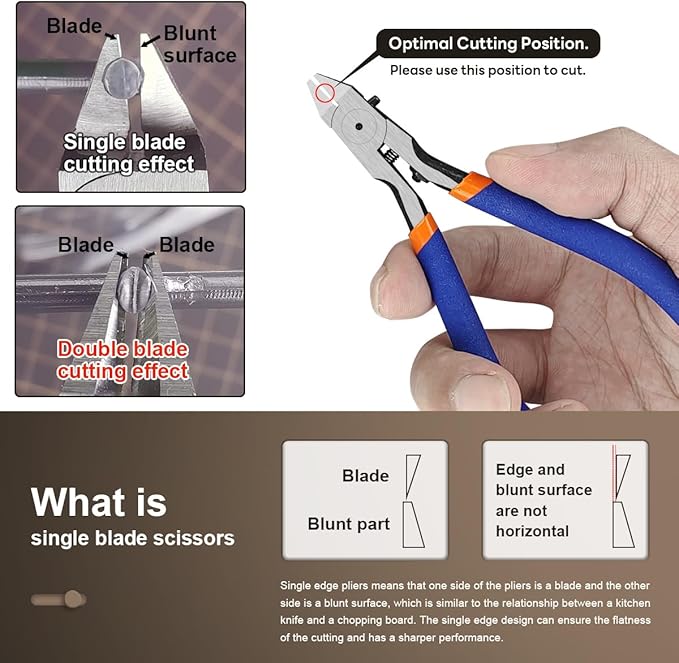 stedi Model Nipper, Sprue Cutter with Ultra-thin Single-Blade and Stiff Spring Hobby Nippers for Gundam Repairing Plastic Model and Miniature Model, Orange