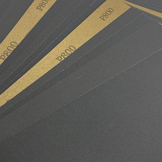 800 Grit Wet Dry Sandpaper, 9 x 11 Inch Sanding Sheets, 15PCS Premium Silicon Carbide Sand Paper for Wood Metal Ceramic or Auto Polishing and Scratches Removing