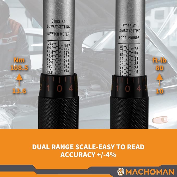 MACHOMAN Ratchet Torque Wrench Set (TQW304)