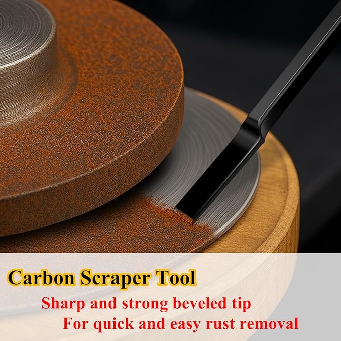 2/5" Scraper Head Gasket Scraper, High Hardness Chrome Vanadium Steel with Non-Slip Rubber Handle Scraper, Gasket Scraper for Removing Gaskets,Rust, Paint,Varnish, Carbon Scraper Tool for Surface Prep