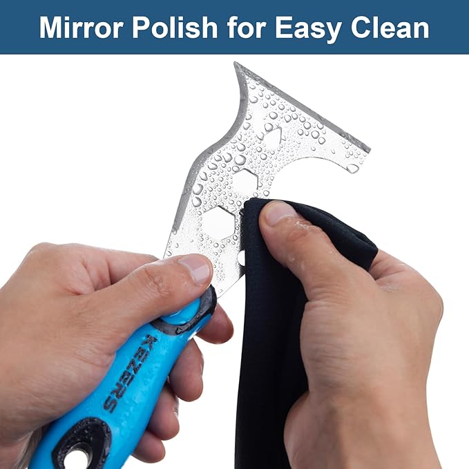 KEZERS 13-In-1 Painter?셲 Tool, 3" Stainless Steel Putty Knife Scraper, Paint Scraper Tool for Painting & Wood with Metal Hammer End, Multi-Use Drywall Paint Stripper Tool for Scraping Paint & Caulk