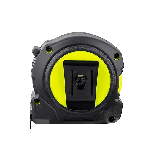 Komelon 25-Ft Retraction Control Tape Measure with Fraction Marks, Backside Printing, High Visibility Blade (TC25)