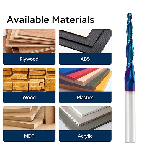 CNC Router Bits Spiral Tapered Ball-Mill 2D & 3D Carving Bits, 2.4 Deg Tapered Angle Ball Tip R1.5, 1/4" Shank 3" OVL for Wood Carving Engraving