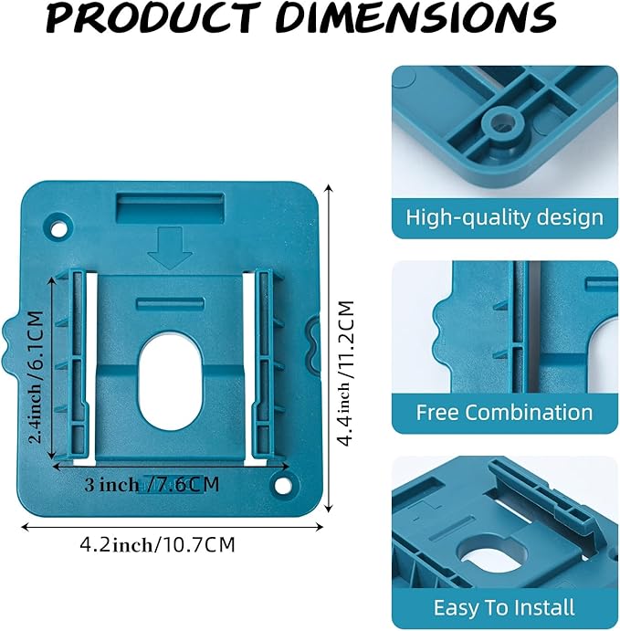 20 Packs Tool Holder and Battery Holder for Makita 18V Mount Wall Drill Holders Dock Hanger with 60 Screws(No Tool,NO Battery)