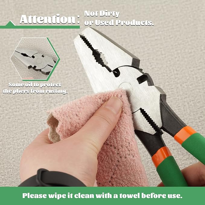 SPEEDWOX 11.5" Fencing Pliers Chain link fence Heavy Duty Square Nose Fence Pliers High-Leverage Fence Multi-purpose Fence Pliers Fence Pliers Tool Fence Cutter Staple and nail Puller Cutting Pliers
