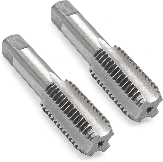 Qjaiune 2pcs M20x2.5 Tap, M20 Metric Thread Right Hand Tapping Tool, HSS Thread Milling Taps (M20 x 2.5, 1 Pair)