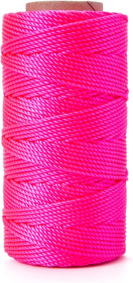HONGDA Twisted Nylon String, #18 x 270FT Mason Line String, Nylon Twine for Masonry Job, Trot Line, Decoy Line, Net Making and Mending, Workshop, Crafts, Gardening