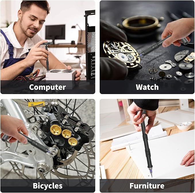 42 in 1 Magnetic Screwdriver Sets - Ratchet allen wrench set with Storage Case, Comes with a detachable T-handle, Furniture Assembly, Bicycle, Computer & DIY Projects
