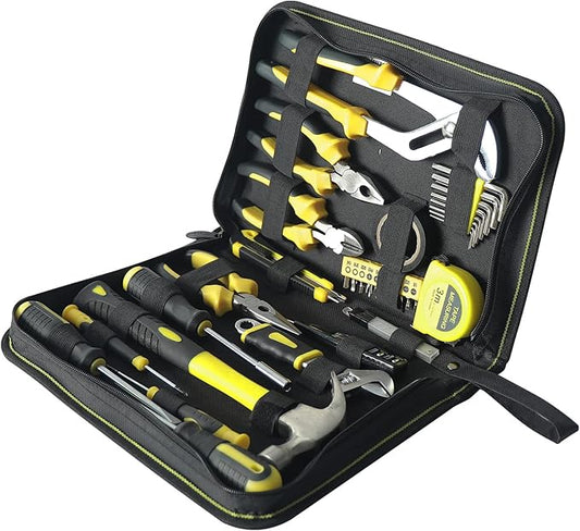 FASITE 44-Piece Household Hand Basic DIY Repair Kit With Easy Carrying Bag For Home Maintenance
