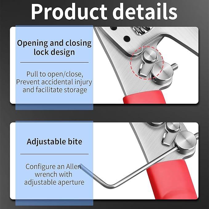 2-piece kit Fiber Optic Stripper & Fiber optic cleaning clip 7-in-1 Functions Fiber Optic Stripping Pliers, 5G/4G Stripping Holes And Fiber Optic Scissors, For Network/Coaxial/Fiber Optic Cables