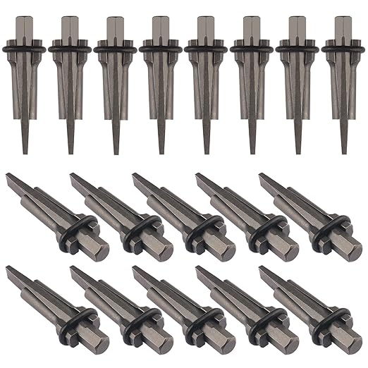 20 Pack 5/8 Inch Wedge and Feather Shims, Heavy Duty Stone Rock Splitter, Plug Wedge Feather Shims for Rocks, Concrete, Ideal for Outdoor Collection and Construction