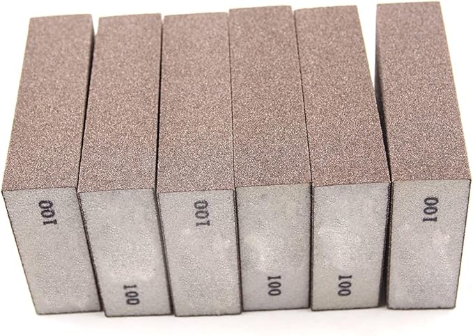 6Pcs100x70x26mm Sanding Sponge, 100 Grit Abrasive Block,Hand Sanding Tool