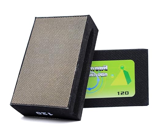 Diamond Hand Polishing Pads 120 Girt Sanding Bolcks Foam Back for Granite Marble Concrete Stone Tile Wet Dry Finishing