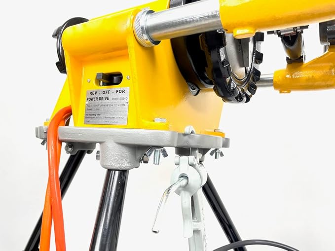BLUEROCK PTM-300 Pipe Threading Kit includes PD-300 Power Drive, PTK-300 Threading Kit Assembly, OB-22 Oiler Bucket and H300 Tripod Stand