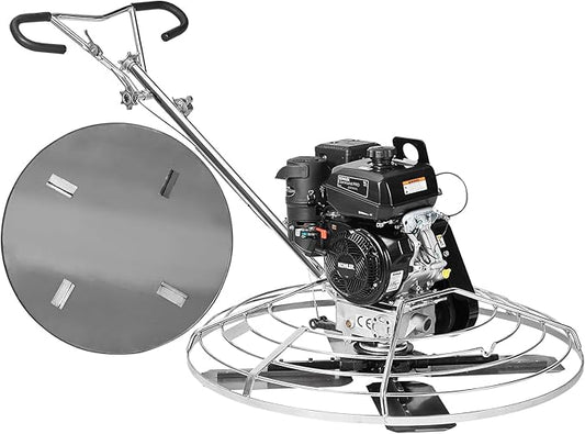 VEVOR Power Trowel, 46??Walk-Behind Cement Trowel with Float Pan, 14HP Gas-Powered Smooth Concrete Surface Finisher, Heavy Duty Commercial Screed Concrete Cement with Finishing Blade