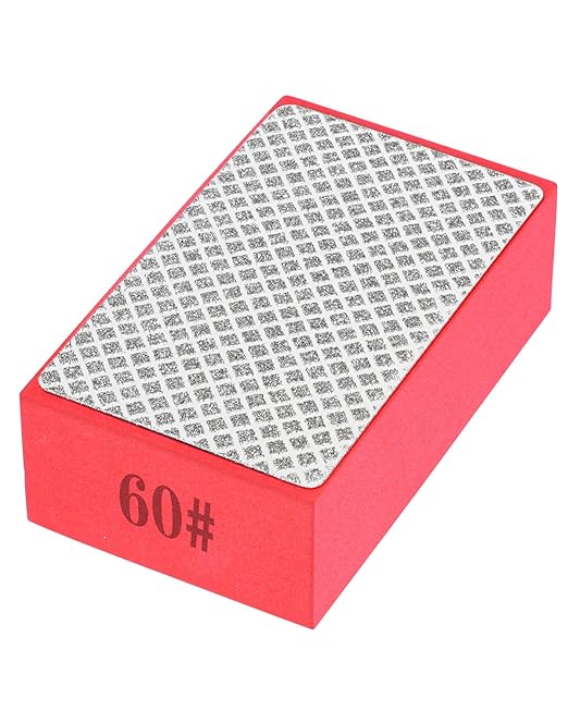60# Diamond Hand Polishing Pads, Sanding Blocks Polishing, Sanding Pads Assortment, Sandpaper with High-Density Sponge, for Wood Tile Glass Stone Grinding