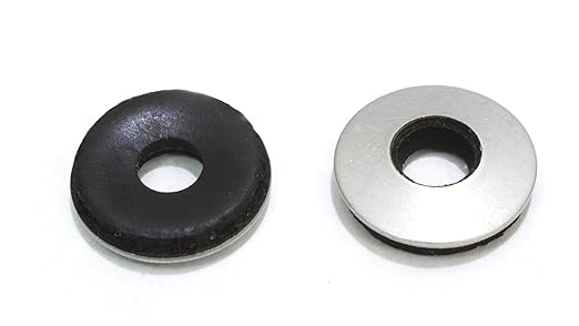 Bolt Dropper 1/4" x 5/8" Stainless Steel EPDM Bonded Sealing Washers (100 Pack), 1" OD Neoprene Backed Corrosion Resistant Load Distribution Water Tight Seal by Bolt Dropper