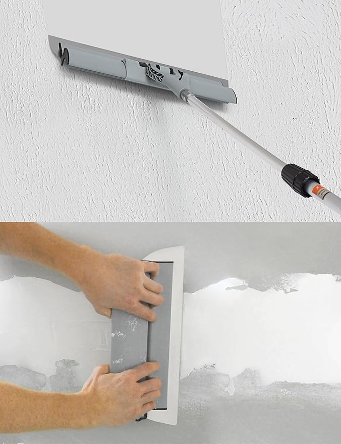 ROLLINGDOG Drywall Skimming Blade Set - 4pcs Skimming Blades with Extra Blades,Taping Knife,Putty Knife,3pcs Hand Sander with Sandpapers and Extension Pole for Drywall Jobs