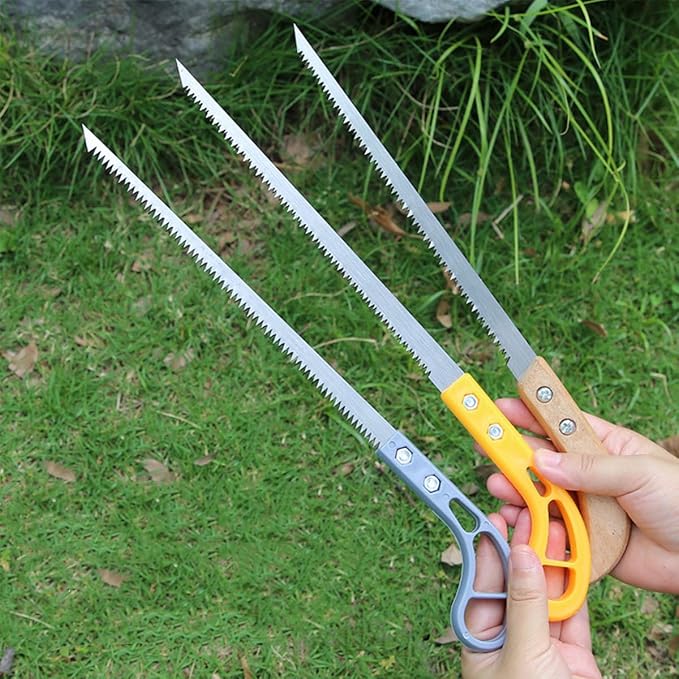 3Pcs Outdoor Portable Hand Saw, Camping Handsaw Household Garden Small Hand Saw, 9 Inch Rugged Three Blade Toothed Steel Mini Hand Saw for Gardening, Pruning, Backpacking, Survival