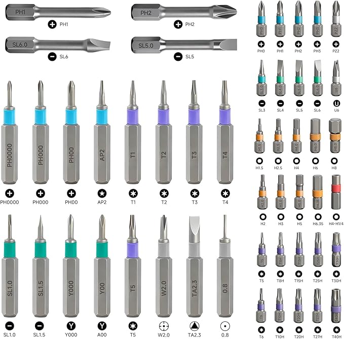 50-in-1 Precision Screwdriver Set, Magnetic Driver Kit with Multiple Bits for Electronics, Phone, Laptop, Watch, Eyeglass Repair, Professional & Home Use