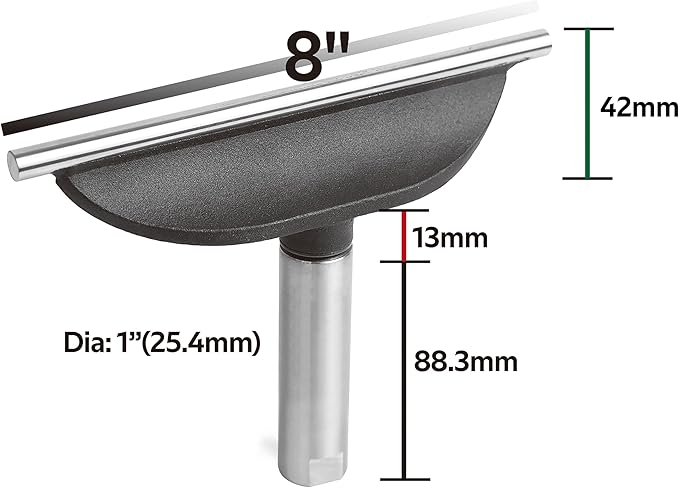 8" Tool Rest with 1" Diameter 4" Total Length Post, Woodlathe Heavy Duty Round Bar Straight Tool Rest.