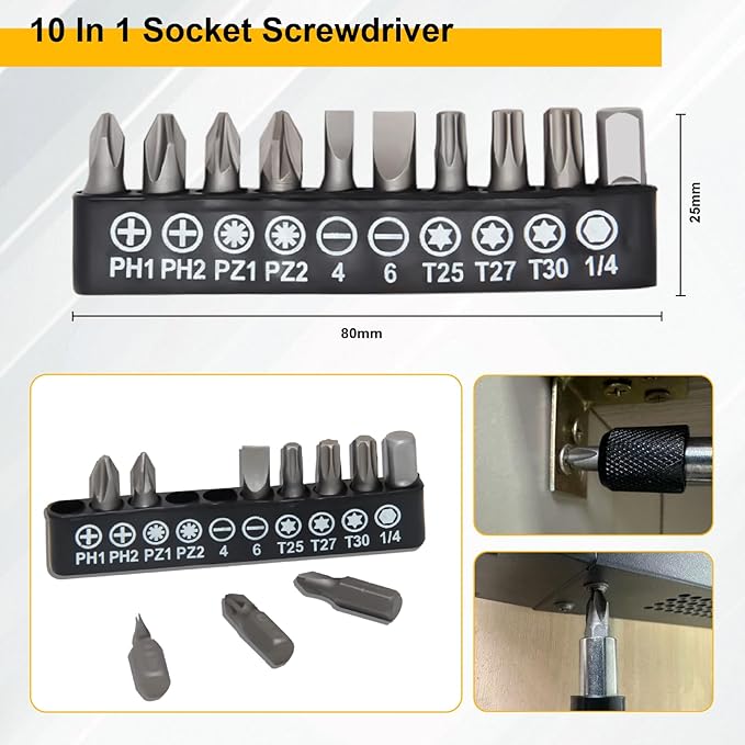 38Pcs Flexible Drill Bit Extension, 105째 Right Angle Drill, Bit Holder, Hex Socket Adapter, Bendable Drill Bit Extension, Bit Holder Extension Screwdriver Bit Kit