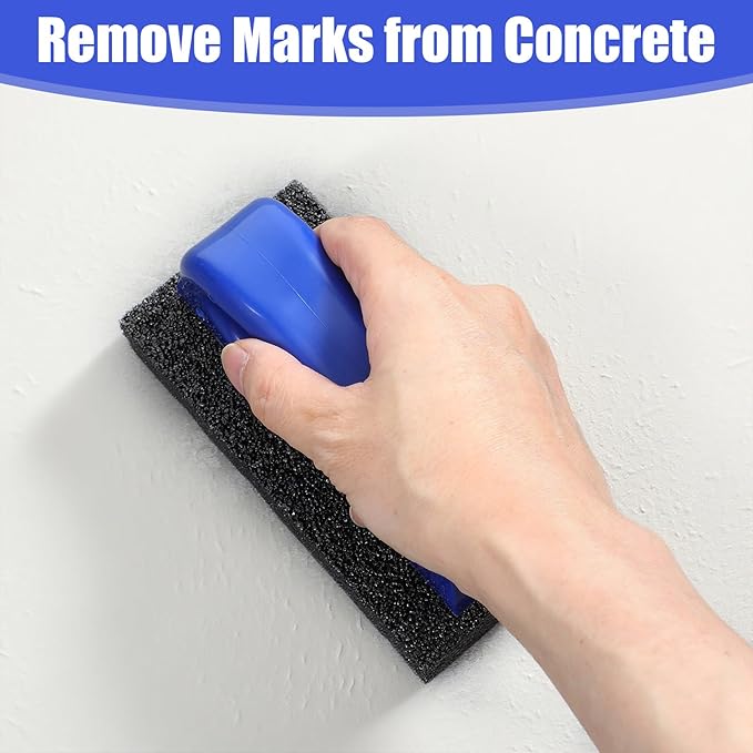 2 Pcs Rub Brick with Handle Concrete 20 Grit Masonry Tools Smoothing Cleaning Removing Marks Tool