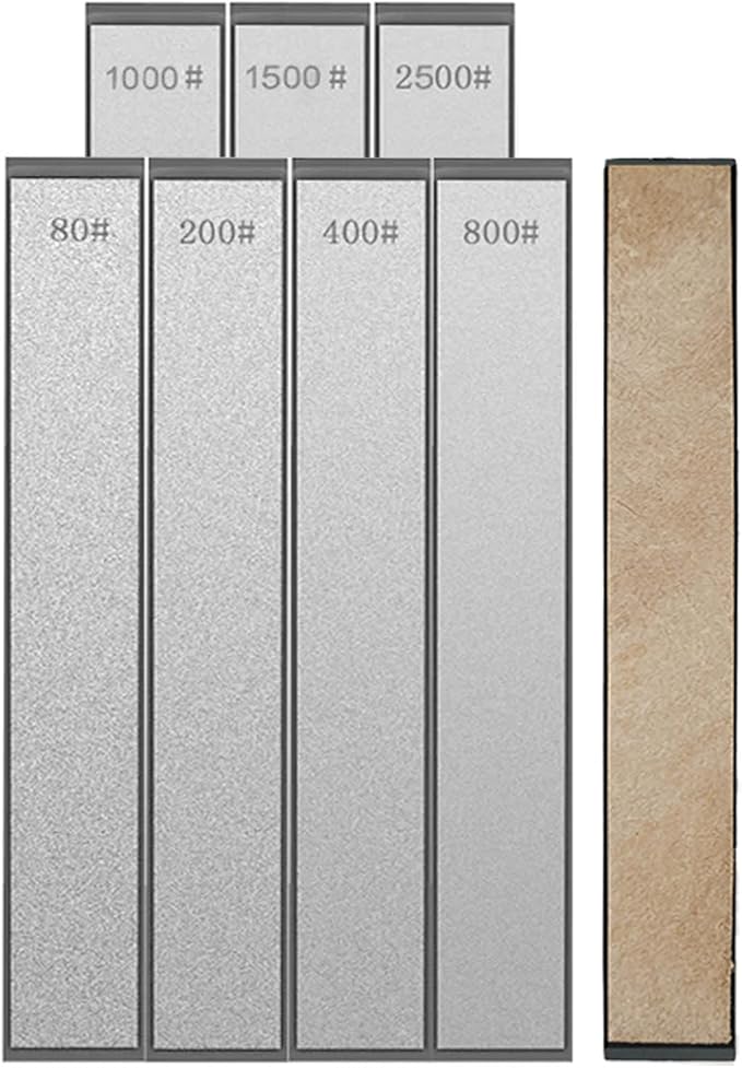 7 Pcs Diamond Sharpening Stones Set, diamond knife sharpening stone with a Non-Slip Base for Ruixin Sharpener (SET-C)