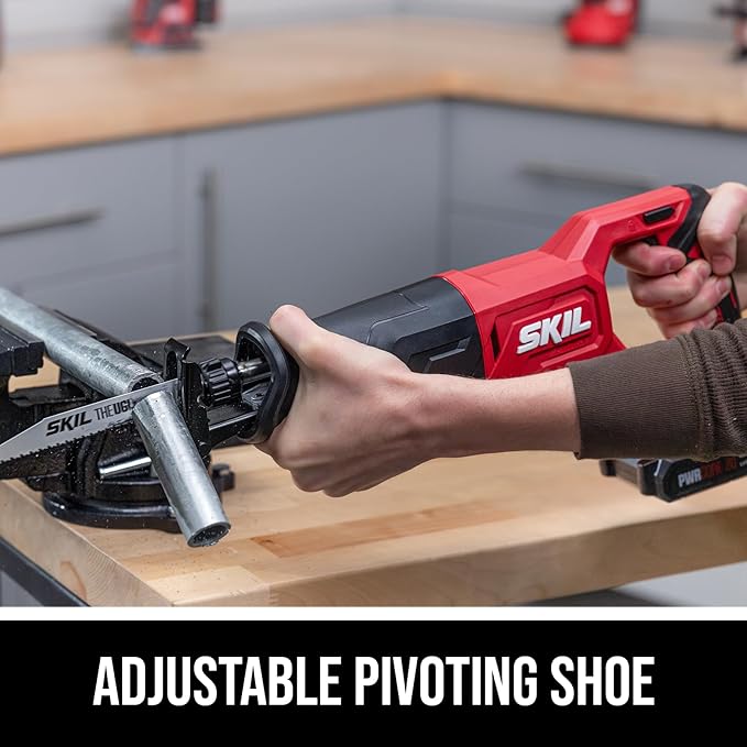 SKIL PWRCORE 20V Brushless Reciprocating Saw Kit Including 2.0Ah Battery and Charger-RS5870B-10