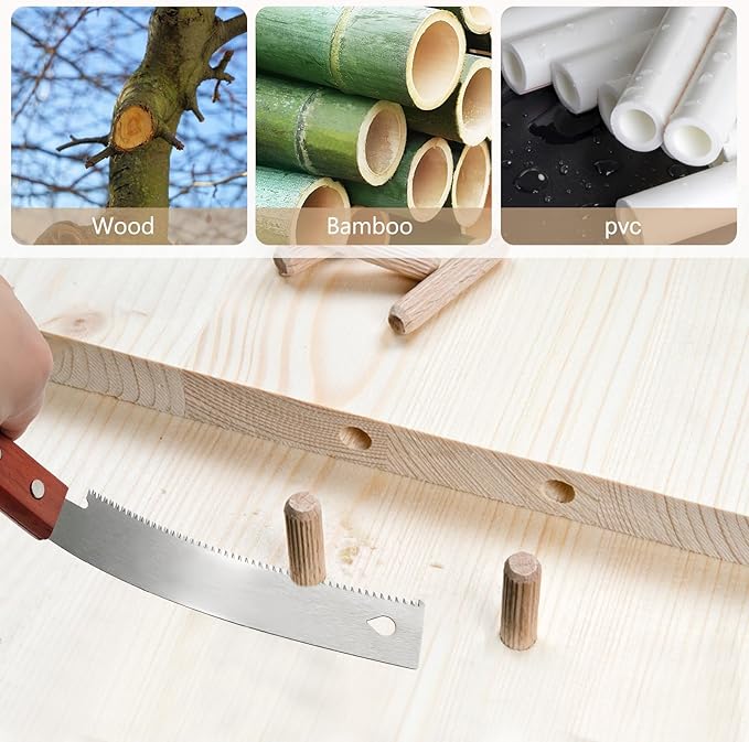 Mini Hand Saw, 6 Inch Flush Cut Saw 17 TPI Trim Saw for Woodworking Tools Small Projects