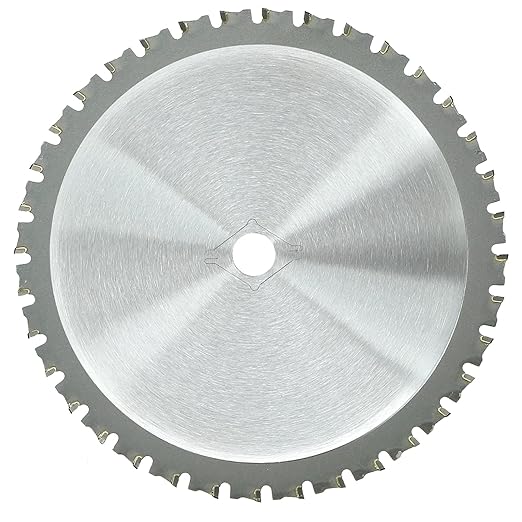 Yolan 7 1/4” Metal Cutting Circular Saw Blade, 7-1/4-Inch 180 Blade,36-Tooth,Carbide Tipped, 5/8-Inch Arbor, Diamond Knockout Arbor for TCT Miter Saw Blade, Cutting Ferrous Metal & Steel